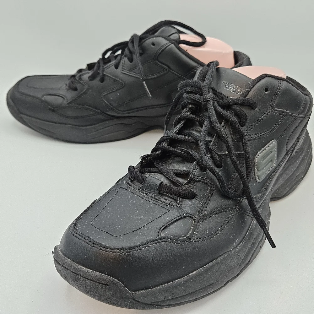 Sketchers  slip resistant  leather work shoes size 11.5 - Picture 2 of 15